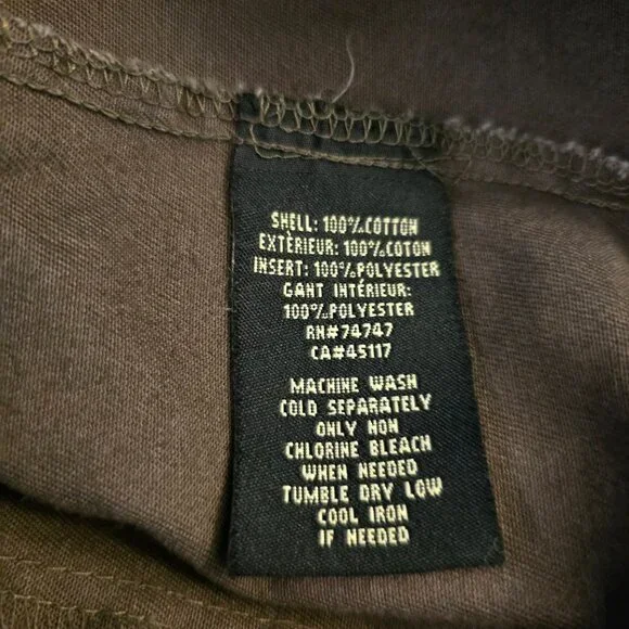 REDHEAD MENS 90S VINTAGE OUTDOOR 100% COTTON SHIRT BROWN TAN LONG SLEEVE MEDIUM - Picture 10 of 11